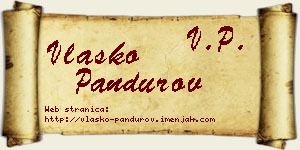 Vlaško Pandurov vizit kartica
